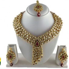 High End Real kundan 22k Gold Plated necklace set 